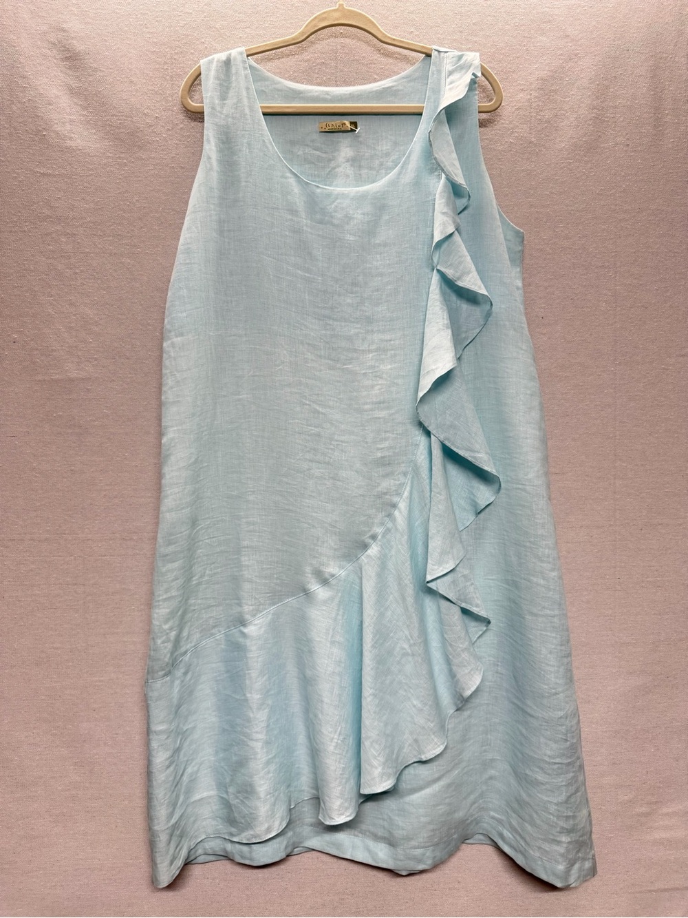 Chalet 100% Linen Sleeveless A-Line Dress - size XL